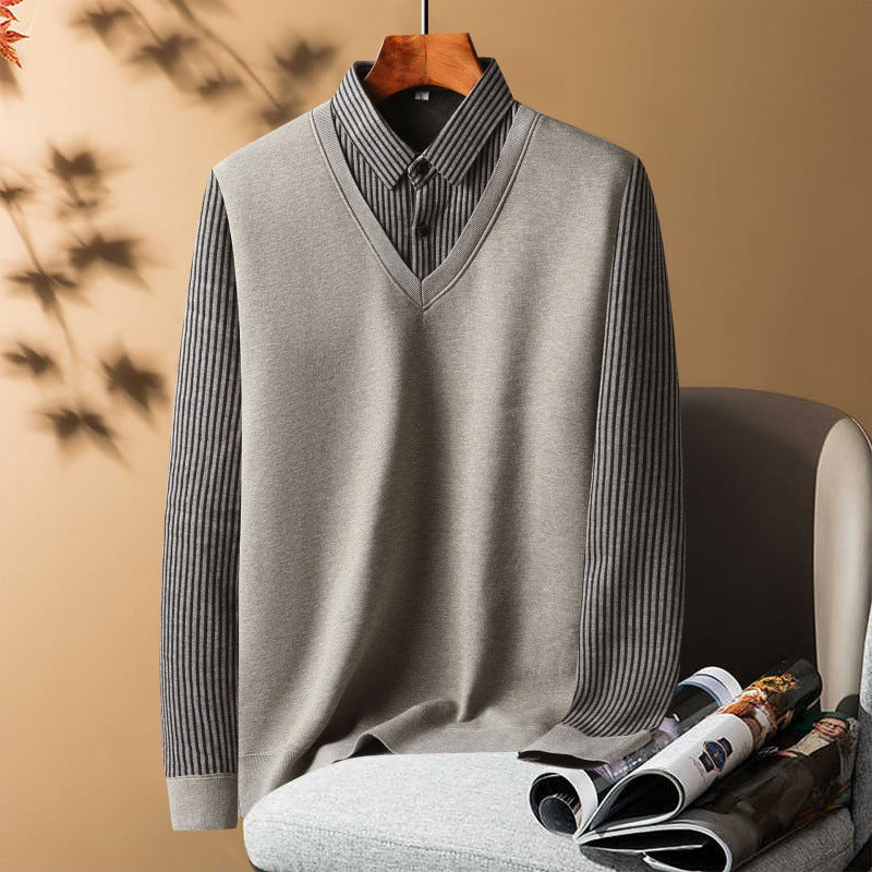 Men’s Two-Piece Sweater Set in Classic Knitwear Style | Smart Casual Layered Look
