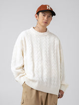 Men’s Cable Knit Sweater in Classic Winter Style | Warm Knitted Jumper