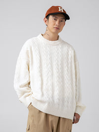 Men’s Cable Knit Sweater in Classic Winter Style | Warm Knitted Jumper