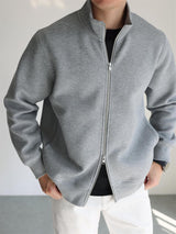 Men’s Zip Up Cardigan in Minimal Knitwear Style | Casual Everyday Sweater