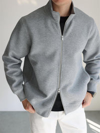 Men’s Zip Up Cardigan in Minimal Knitwear Style | Casual Everyday Sweater