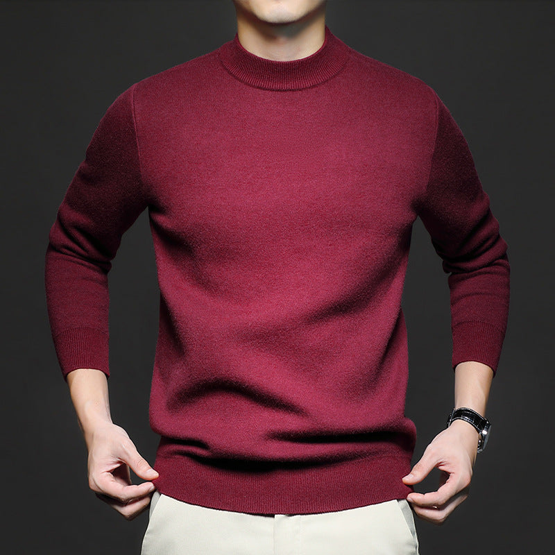 Men’s Wool Sweater in Classic Crew Neck Style | Warm Knitted Jumper