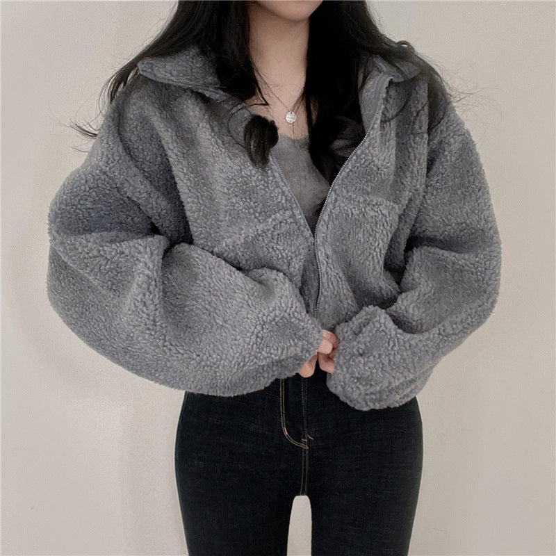 Women’s Fleece Jacket in Fluffy Oversized Style | Warm Winter Coat