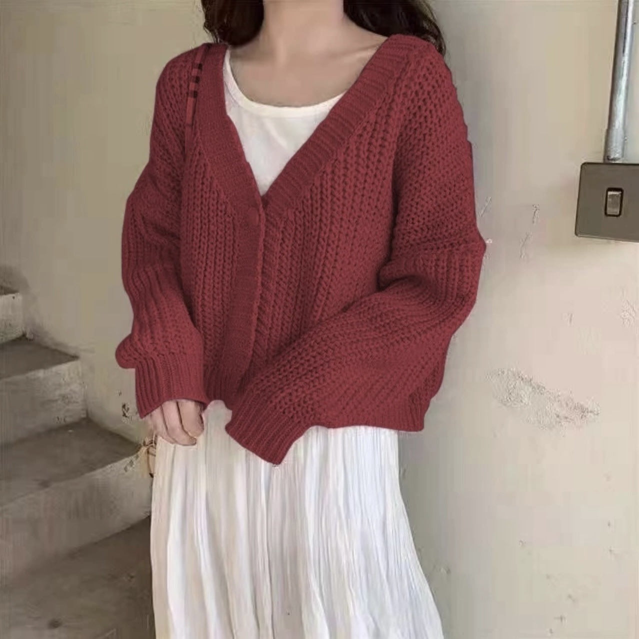Women’s Knit Cardigan in Casual Jumper Style | Ladies Button Up Cardigan