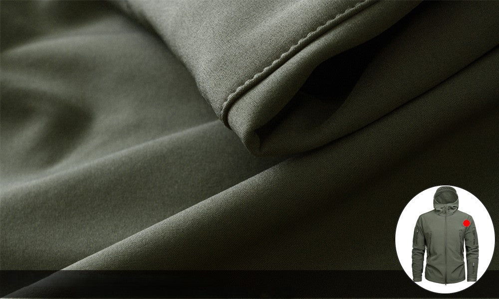 Men’s Softshell Fleece Jacket with Hood | Waterproof Outdoor Winter Coat