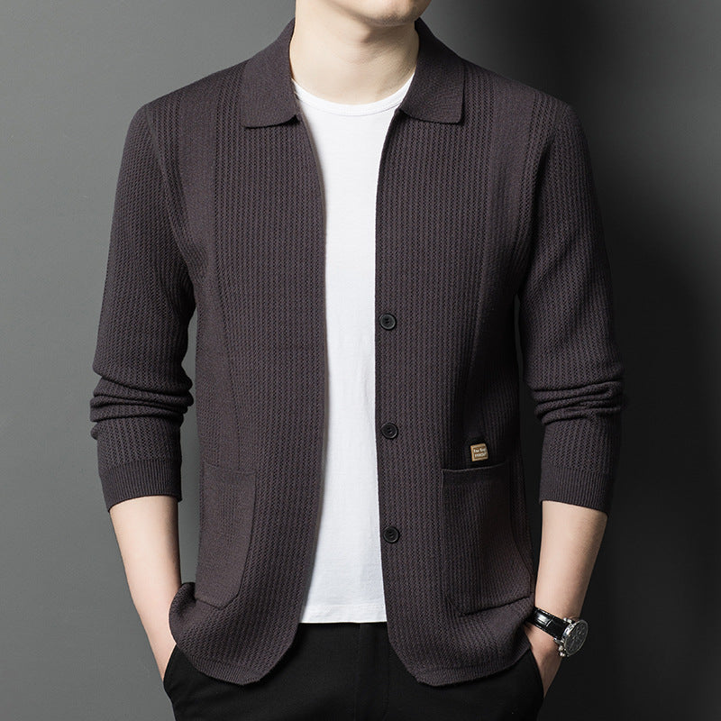 Men’s Casual Cardigan in Knitted Jumper Style | Lightweight Sweater Jacket