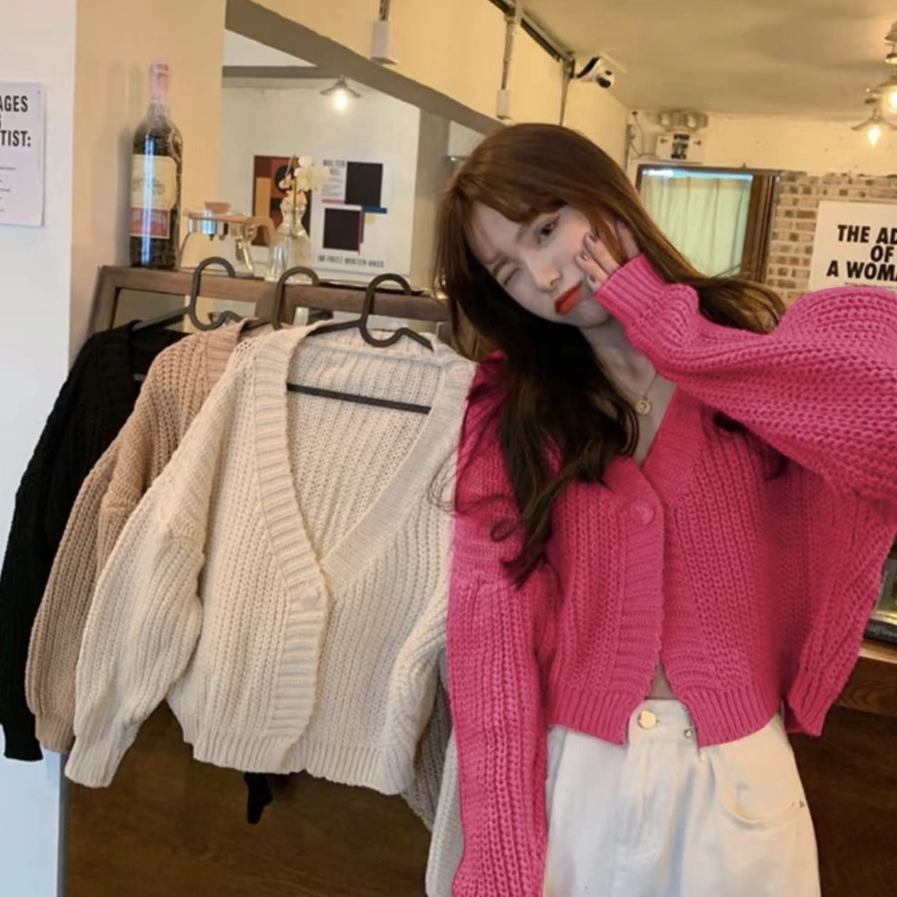 Women’s Knit Cardigan in Casual Jumper Style | Ladies Button Up Cardigan