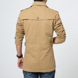 Men’s Trench Coat in Classic Long Style | Smart Casual Overcoat for All Seasons