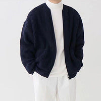 Men’s Zip Up Cardigan Vest in Minimal Knitwear Style | Casual Sleeveless Sweater