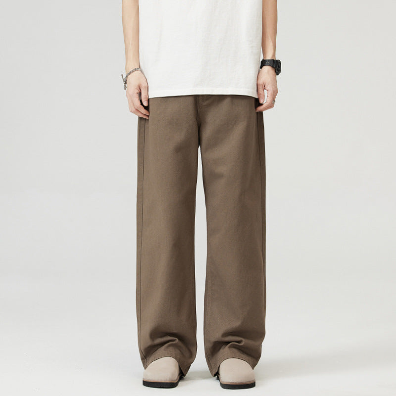 Men’s Loose Fit Jeans in Minimal Streetwear Style | Wide Leg Casual Trousers