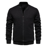 Men’s Autumn and Winter Jacket with Zip Front | Casual Warm Bomber Jacket