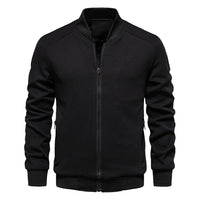 Men’s Autumn and Winter Jacket with Zip Front | Casual Warm Bomber Jacket
