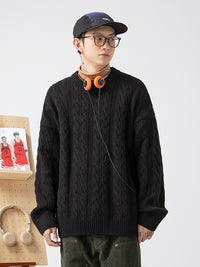 Men’s Cable Knit Sweater in Classic Winter Style | Warm Knitted Jumper