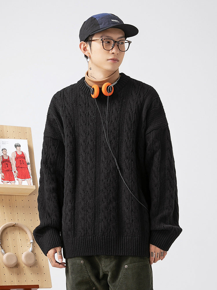 Men’s Cable Knit Sweater in Classic Winter Style | Warm Knitted Jumper