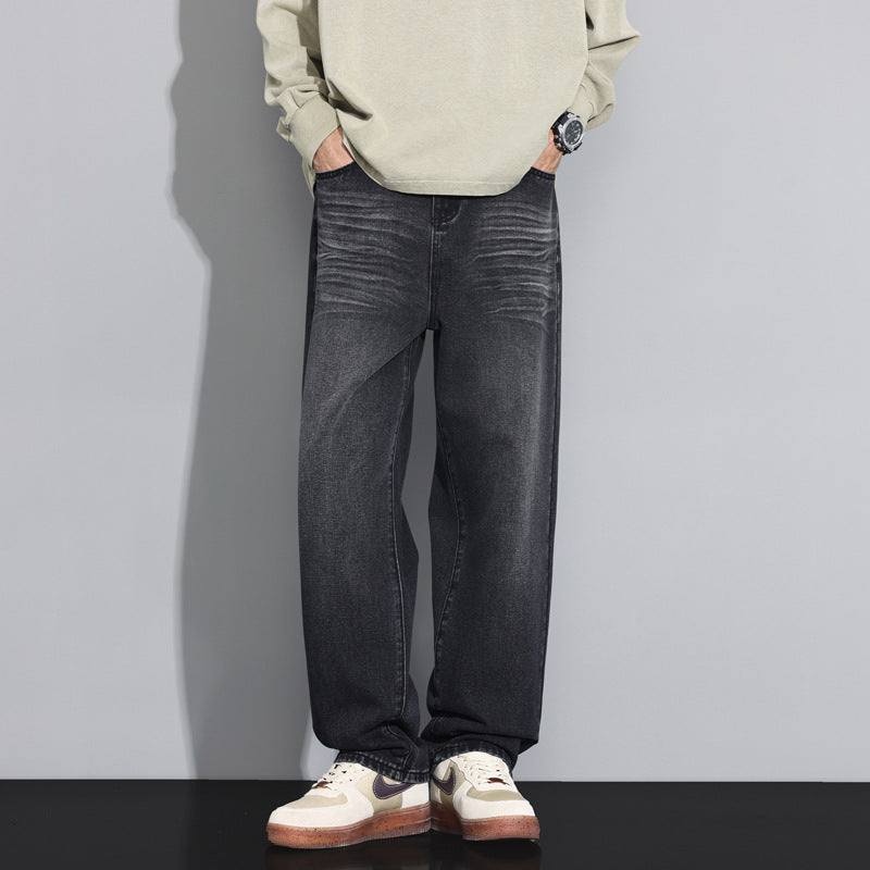 Men’s Straight Leg Jeans in Loose Fit | Classic Durable Denim Trousers