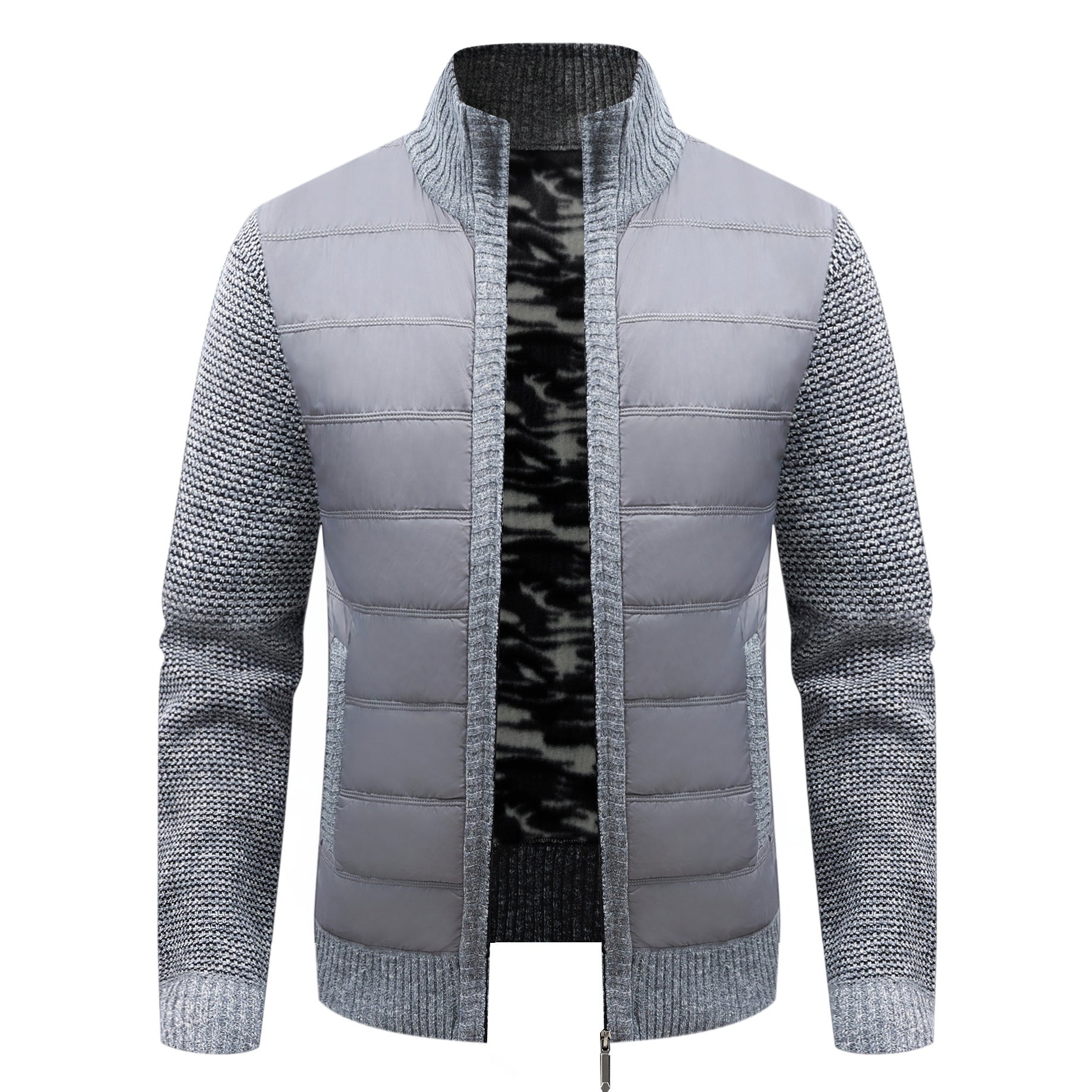 Men’s Checked Fleece Jacket in Casual Zip-Up Style | Warm Winter Jacket