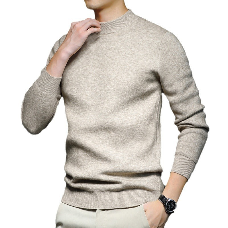 Men’s Wool Sweater in Classic Crew Neck Style | Warm Knitted Jumper