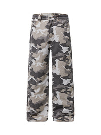 Men’s Cargo Jeans in Loose Fit Streetwear Style | Baggy Camo Trousers
