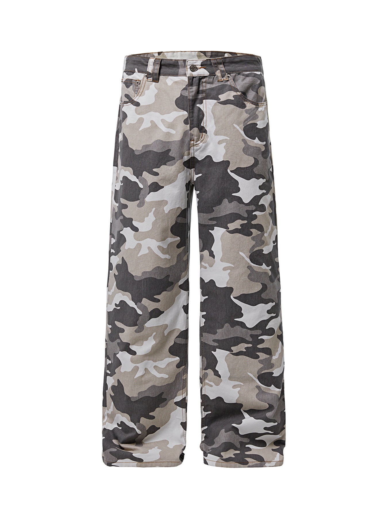 Men’s Cargo Jeans in Loose Fit Streetwear Style | Baggy Camo Trousers