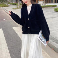Women’s Knit Cardigan with V Neck Button Front | Soft Ladies Cardigan Sweater