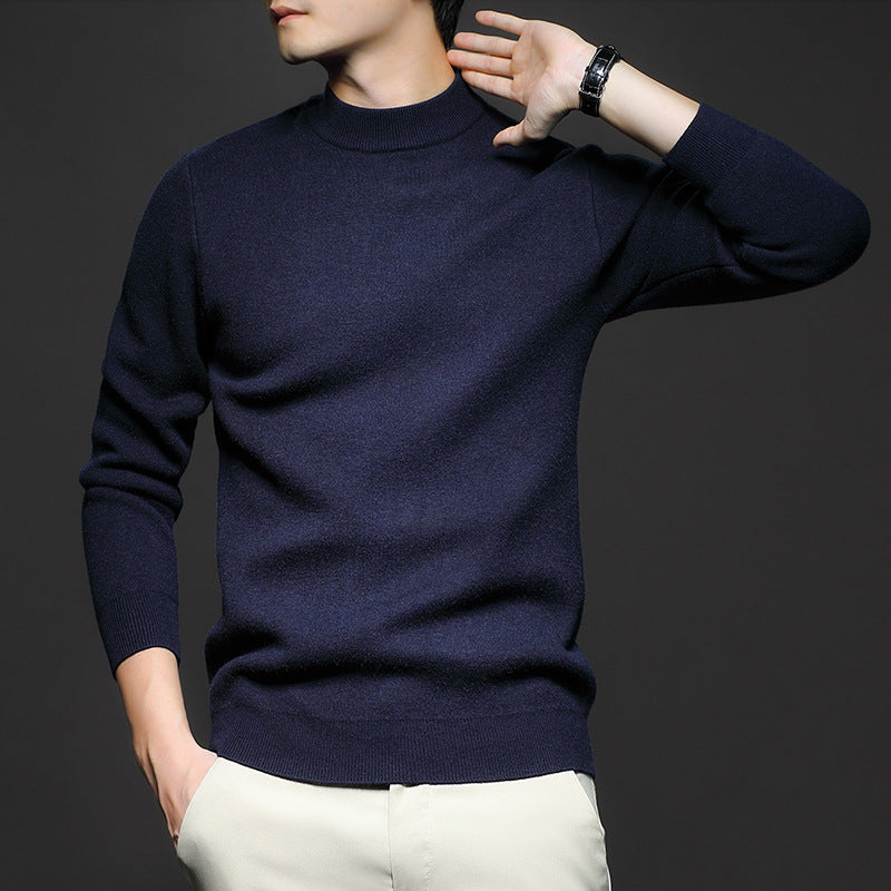 Men’s Wool Sweater in Classic Crew Neck Style | Warm Knitted Jumper