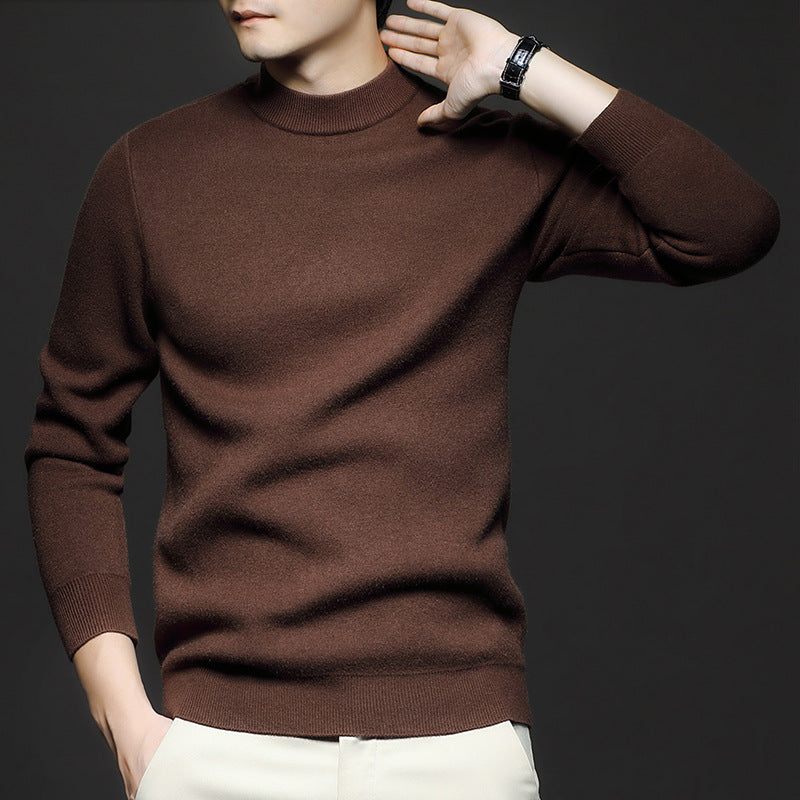 Men’s Wool Sweater in Classic Crew Neck Style | Warm Knitted Jumper
