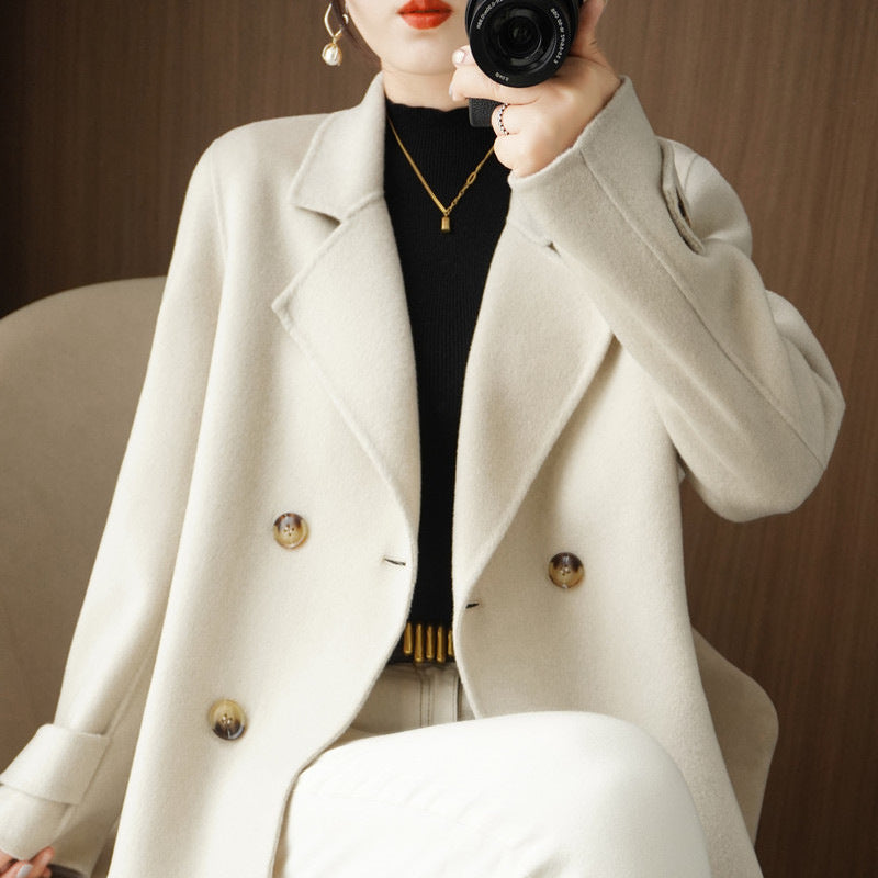 Women’s Double Breasted Coatigan Cardigan | Smart Casual Ladies Knitwear Jacket