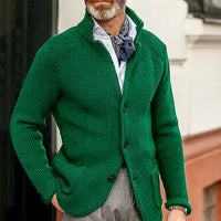 Men’s Knitted Cardigan in Smart Casual Style | Classic Button Up Sweater