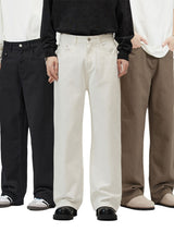 Men’s Loose Fit Jeans in Minimal Streetwear Style | Wide Leg Casual Trousers