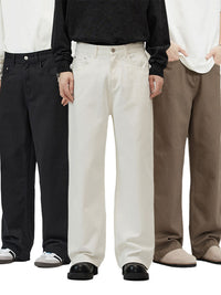 Men’s Loose Fit Jeans in Minimal Streetwear Style | Wide Leg Casual Trousers