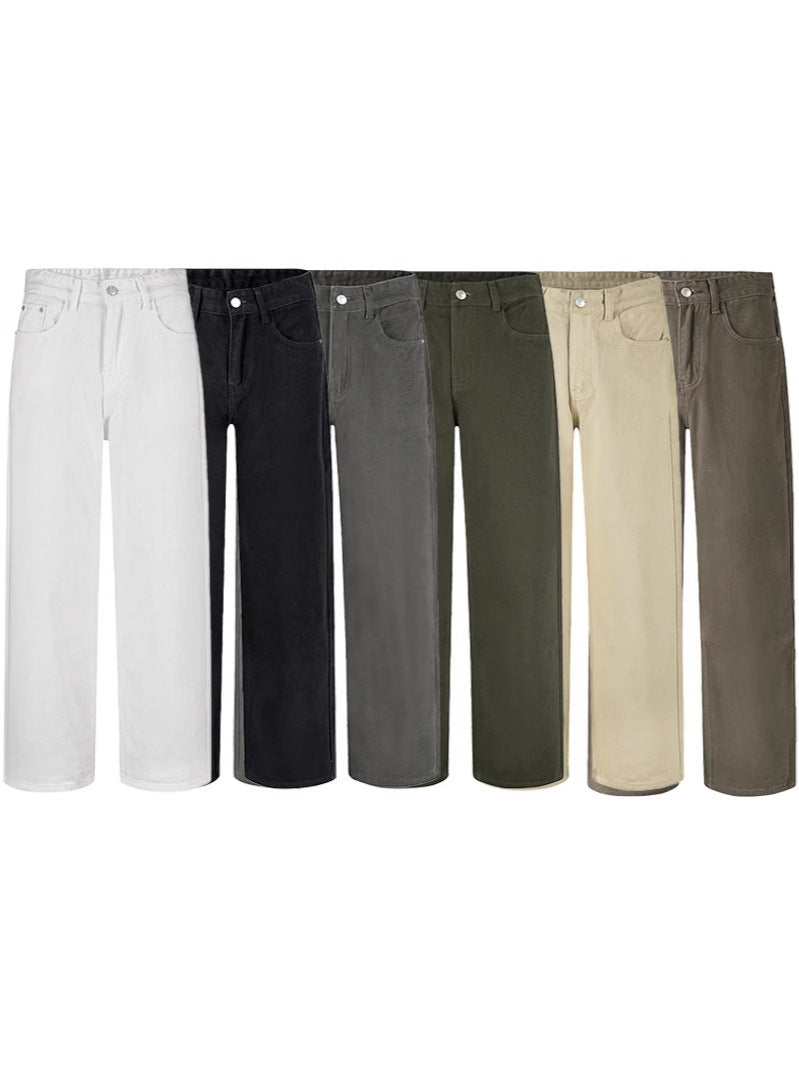 Men’s Loose Fit Jeans in Minimal Streetwear Style | Wide Leg Casual Trousers