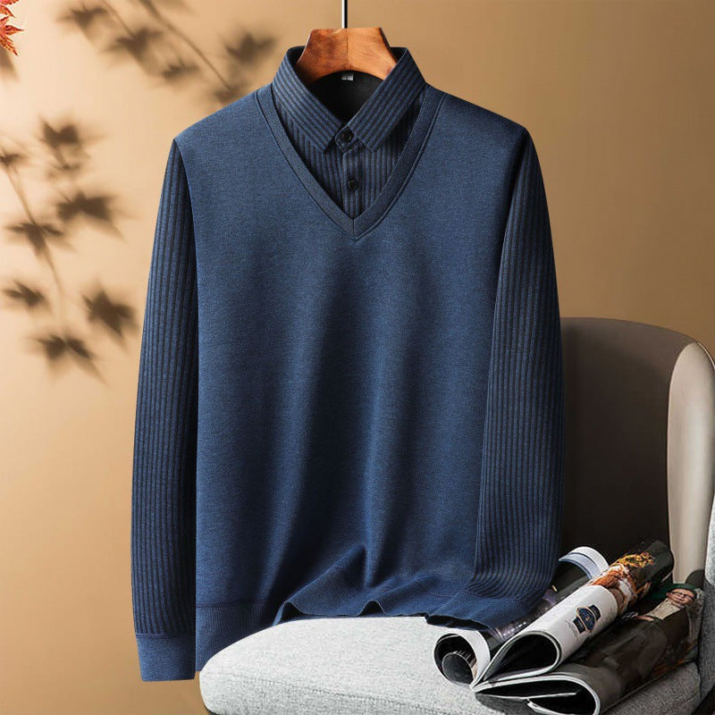 Men’s Two-Piece Sweater Set in Classic Knitwear Style | Smart Casual Layered Look