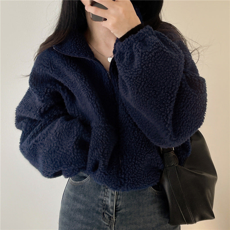 Women’s Fleece Jacket in Fluffy Oversized Style | Warm Winter Coat