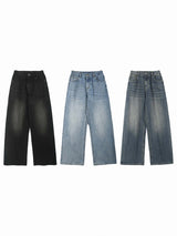 Men’s Loose Fit Jeans in Casual Streetwear Style | Wide Leg Denim Trousers