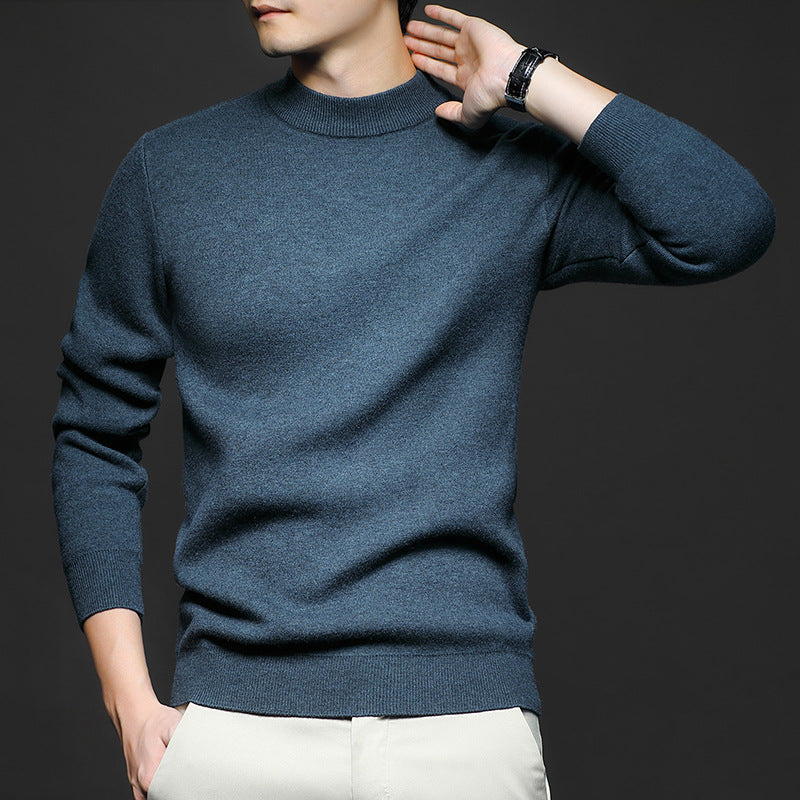 Men’s Wool Sweater in Classic Crew Neck Style | Warm Knitted Jumper