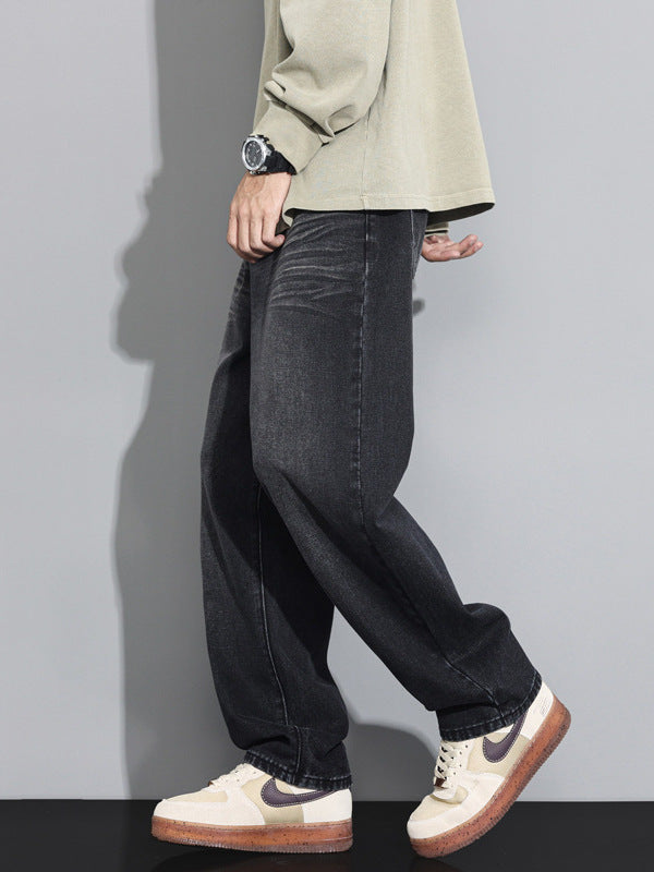 Men’s Straight Leg Jeans in Loose Fit | Classic Durable Denim Trousers