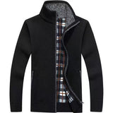 Men’s Fleece Zip-Up Jacket with Checked Lining | Warm Winter Coat