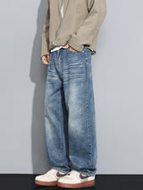 Men’s Straight Leg Jeans in Loose Fit | Classic Durable Denim Trousers