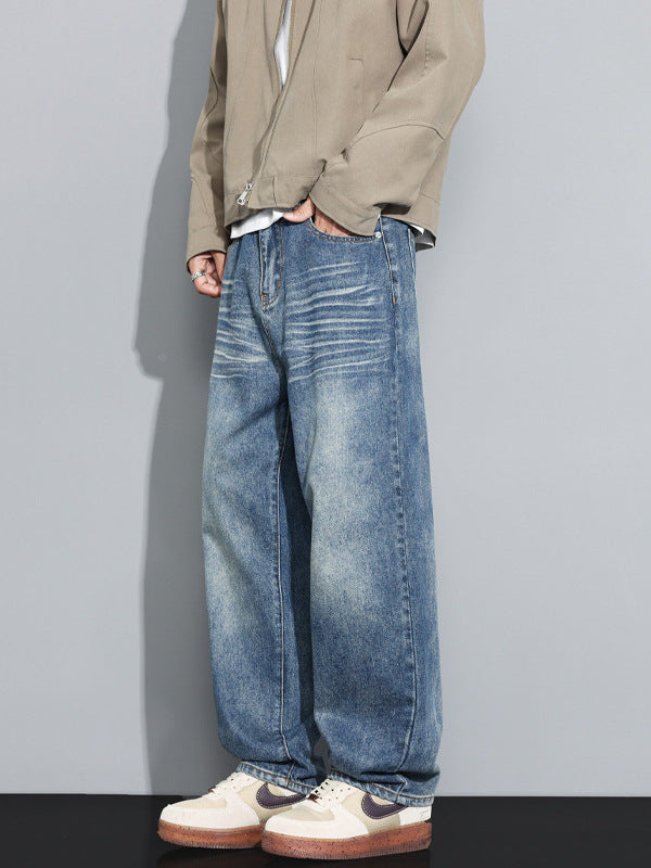 Men’s Straight Leg Jeans in Loose Fit | Classic Durable Denim Trousers