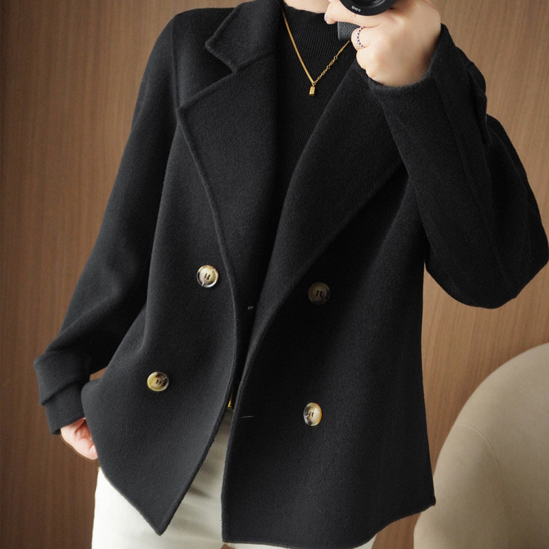 Women’s Double Breasted Coatigan Cardigan | Smart Casual Ladies Knitwear Jacket