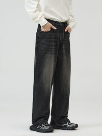 Men’s Loose Fit Jeans in Casual Streetwear Style | Wide Leg Denim Trousers