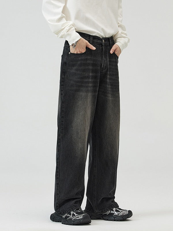 Men’s Loose Fit Jeans in Casual Streetwear Style | Wide Leg Denim Trousers