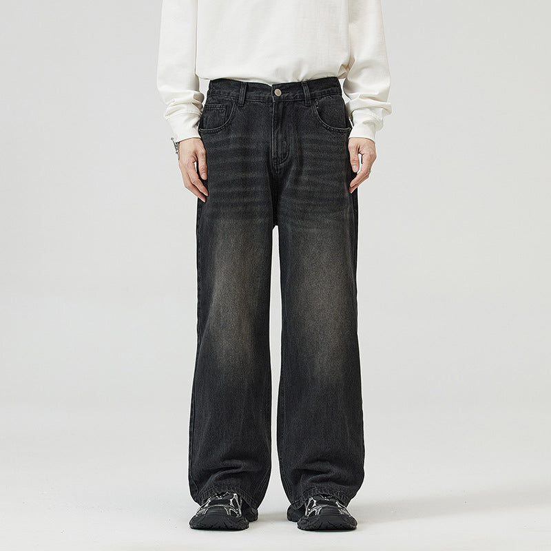 Men’s Loose Fit Jeans in Casual Streetwear Style | Wide Leg Denim Trousers