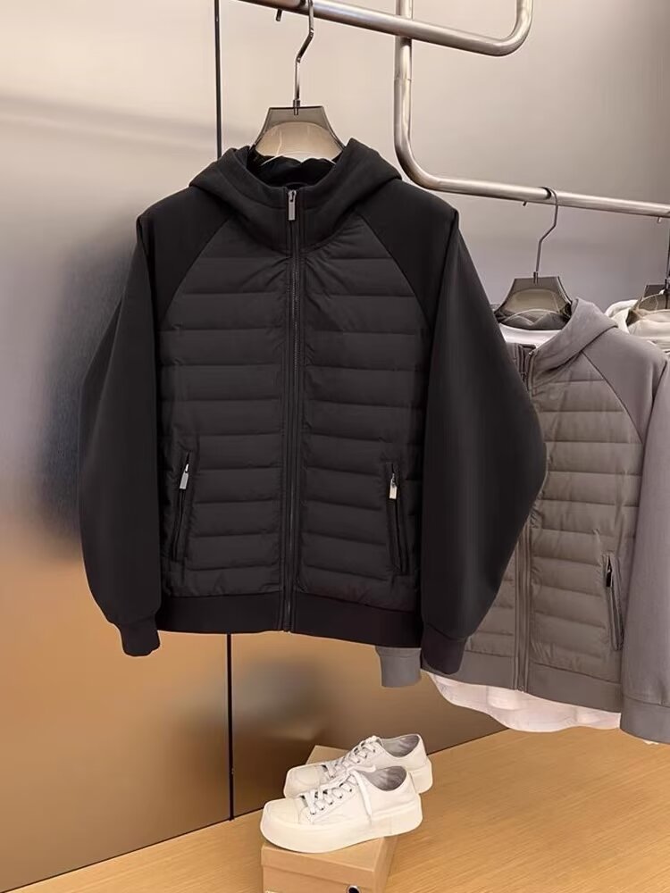 Men’s Puffer Jacket with Hood in Casual Winter Style | Warm Quilted Coat