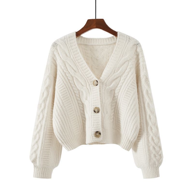 Women’s Chunky Knit Cardigan with V Neck | Warm Ladies Cardigan Sweater