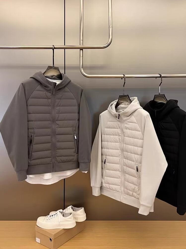Men’s Puffer Jacket with Hood in Casual Winter Style | Warm Quilted Coat