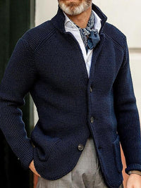 Men’s Knitted Cardigan in Smart Casual Style | Classic Button Up Sweater