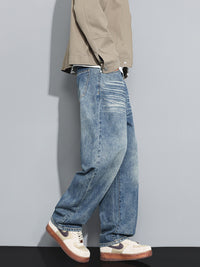 Men’s Straight Leg Jeans in Loose Fit | Classic Durable Denim Trousers