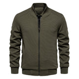 Men’s Bomber Jacket | Lightweight Autumn Outerwear | Zip-Up Front | Ribbed Trim