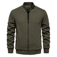 Men’s Autumn and Winter Jacket with Zip Front | Casual Warm Bomber Jacket